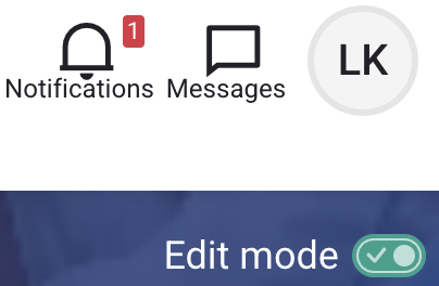 Edit mode toggle in a PPN Learn course